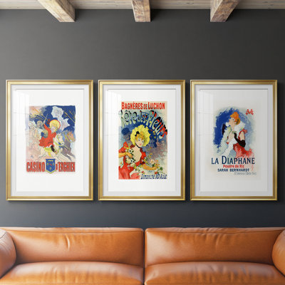 Casino D'Enghien - reproduction sur mesure encadrée de qualité supérieure - 3 pièces