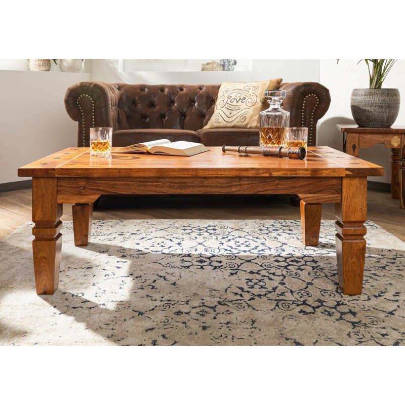Oxford Solid Wood Four Leg Coffee Table, H40 x L135 x W75cm