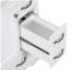 Comptoir de salle de bain sans eau 36 pouces, base de meuble-lavabo seulement, six tiroirs, séparateurs de tiroir multifonctionnels, tablettes réglables, blanc