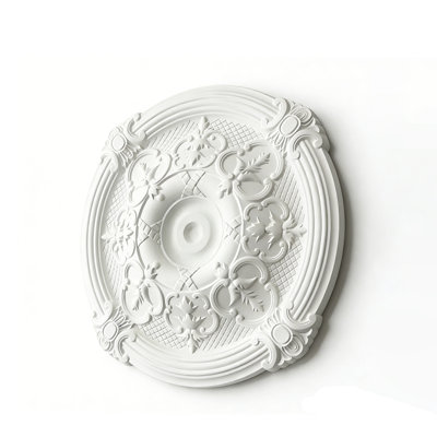 25.59 Inch Ceiling Medallion Decorative, Round White Plaster Carved Lamp Plate For Pendant Lamp Decoration, Bedroom, Living Room Cloakroom 90 Day Lead Time.