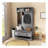 3-In-1 Hall Tree, Entryway Bench With Coat Rack, Mudroom Bench With Shoe Rack, 2 Storage Drawers, 4 Hooks And Padded Seat Cushions For Hallway, Gray-2056312029