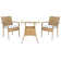 Frazer 2 - Person Wicker Patio Dining Set with Square Table , Cushions Included