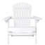 Chaise en bois blanche, pliable et élégante pour un repos extérieur confortable-2133656091
