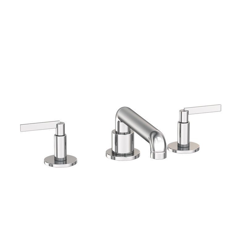 Tolmin Widespread Bathroom Faucet with Drain Assembly, Polished Chrome