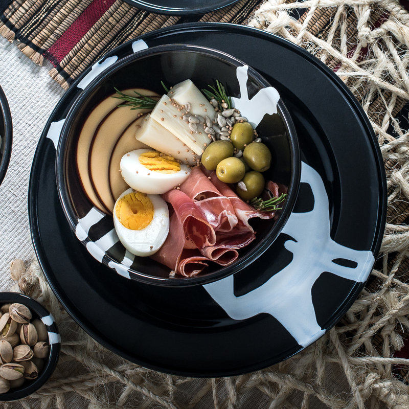 34 oz. Abstract Dining Bowl, Black
