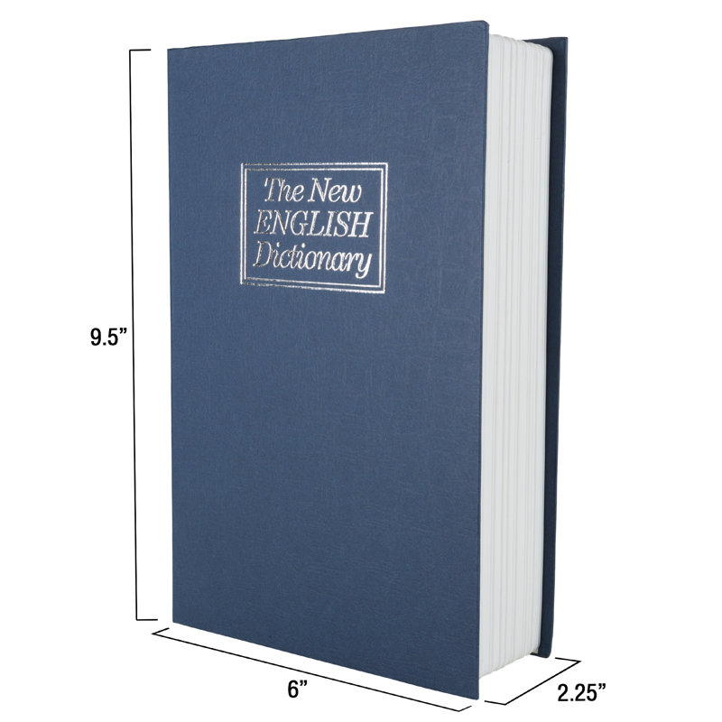 Stalwart Book Safe with Key - Hidden Lock Box