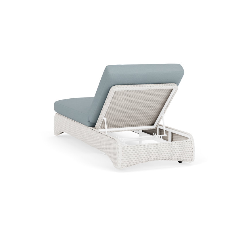 Loom Outdoor Chaise Lounge, White, Kadogo Lake