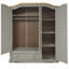Gwenillian 3 Door Solid + Manufactured Wood Wardrobe-45801963