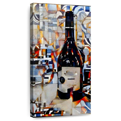 Bouteille de vin / style abstrait