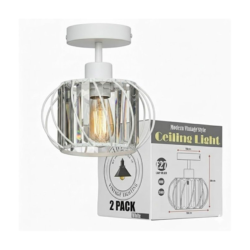 Semi Flush Mount, White
