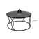 Modern Black Table Set, Round Coffee Table, Nesting Table Set Of 2, Console Table