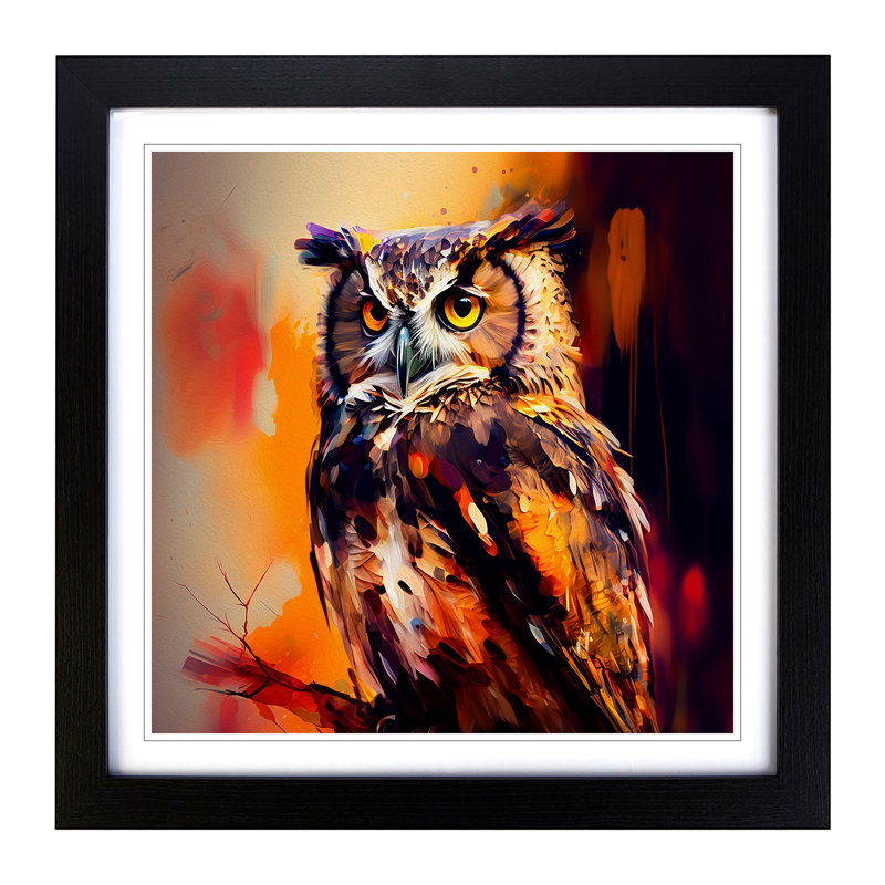 OwlNo.1 - Framed Print, Black