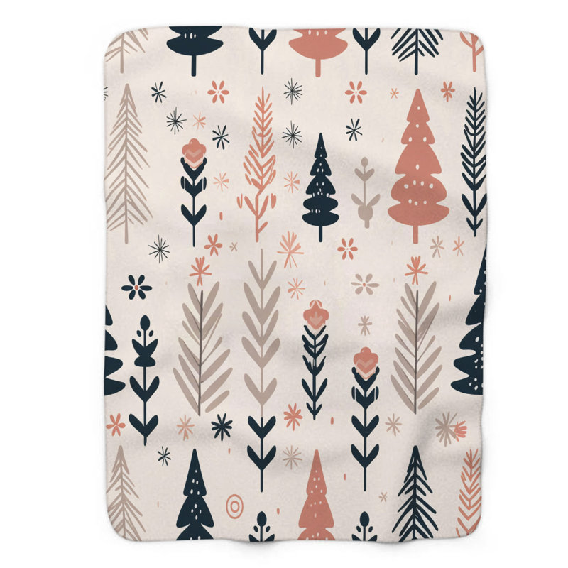 Nordic Christmas - 1 pièce Sherpa Premium, L 80 po x l 60 po