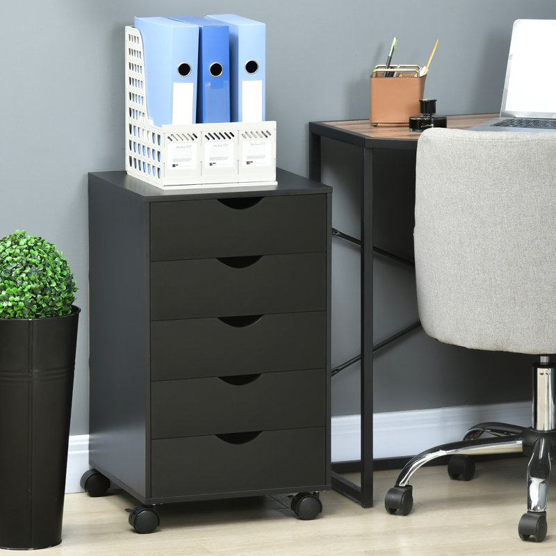 Akens 15.7'' Wide 5 -Drawer Mobile File Cabinet