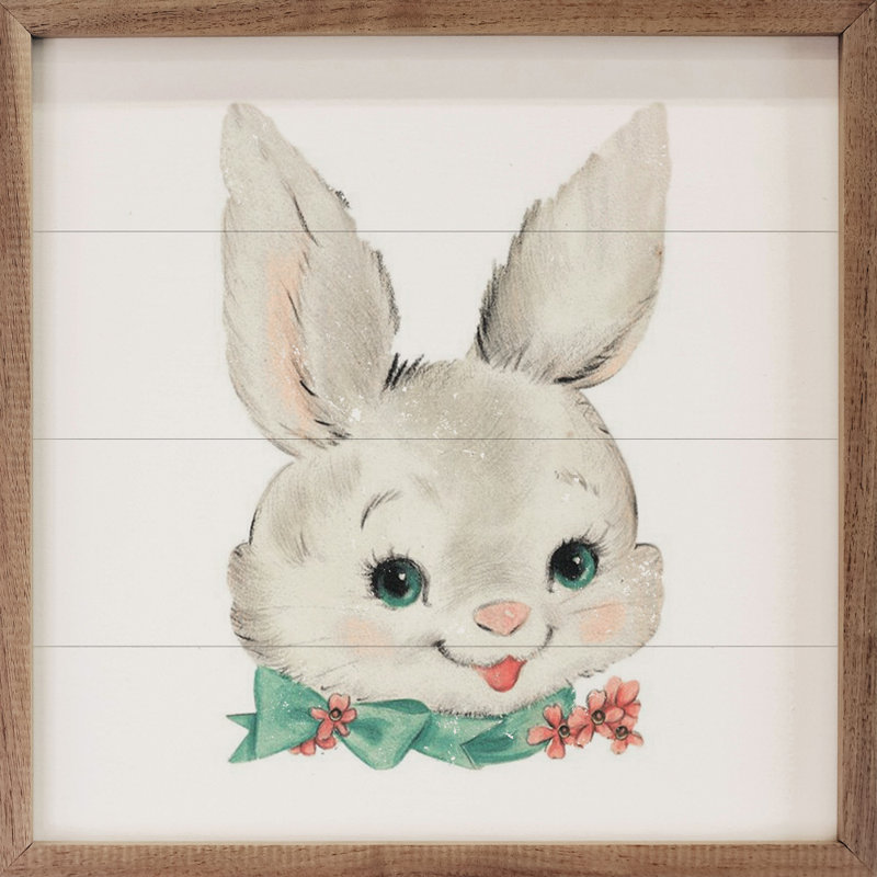 Lapin de Pâques rétro, H 4 po x l 4 po x P 1 po