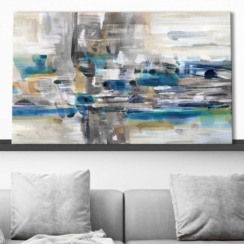 «Burnt Pine II» par Susan Jill - Peinture, L 30 po x H 18 po, Toile tendue