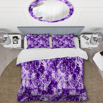 Ensemble de housse de couette en microfibre mauve 3 pièces