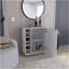 Chariot-bar Wick avec rangement pour le vin intégré, armoire spacieuse et roulettes lisses-2040049164