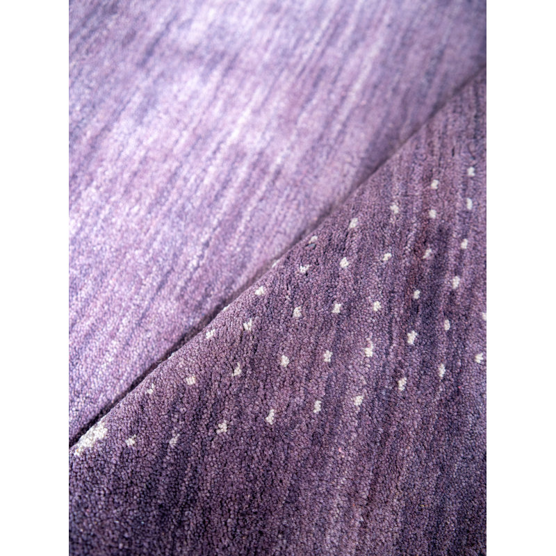 Hand Knotted Loom Wool Eco-Friendly Area Rugs – 10'x10', Round | Purple | Contemporary, High Pile Thick Handmade Anti-Skid Area Rugs for Living Room, Bedroom