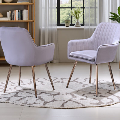 Chair Set Of 2 - Modern Mid-Back Accent Chairs