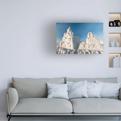 Wrapped Canvas Wall Art - Mary Lou Johnson 'Castles of Sand' Wall Art for Living Room, Bedroom, or Office Décor  - 16x24