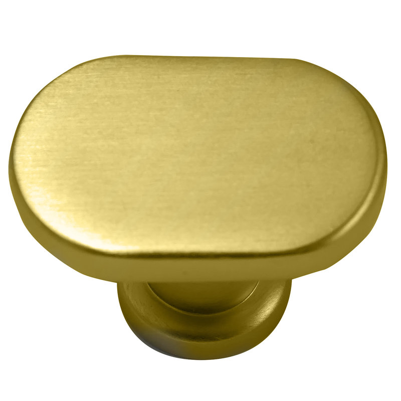 Oval Knob, Matte Brushed Brass