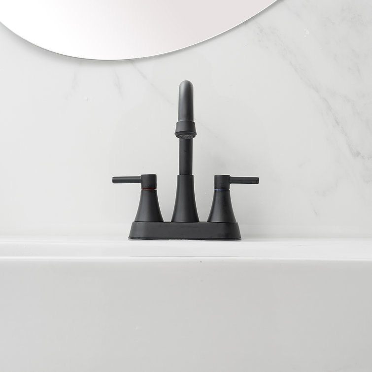 Widespread Single-handle Bathroom Faucet with Drain Assembly