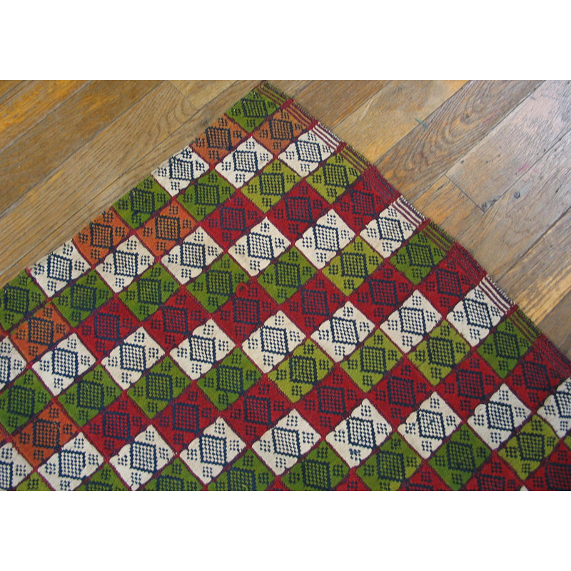 Tapis kilim turc tissé à plat de petite taille