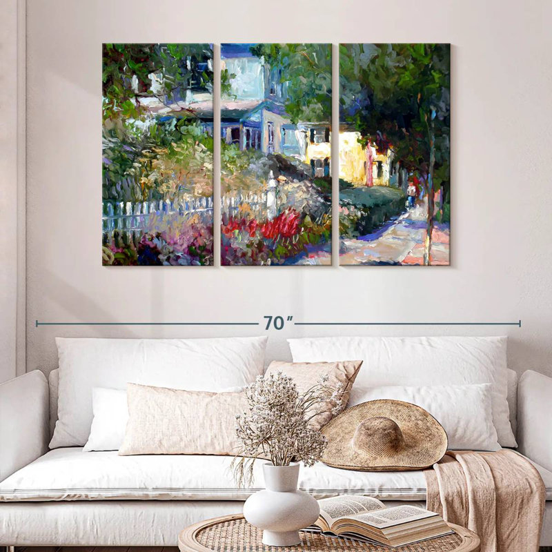 Sireci Yellow Suburbs, 32" H x 50" W