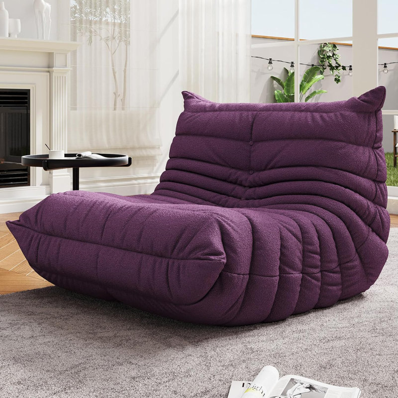 Oversized Bean Bag Chairs for Adults, Giant Beanbag Chair with Memory Foam, Comfy Lounge Chair Lazy Sofa for Apartment, Living Room, Bedroom, Office(Teddy Fabric)