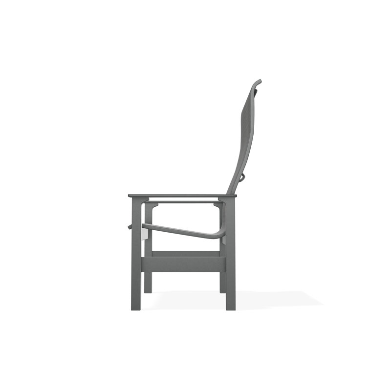 Leeward Polymer Outdoor Lounge Chair, Collect Indigo, Graphite