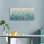 Toile, plantes murales, art floral, toile abstraite, feuille de sarcelle, décoration murale, fleurs, turquoise, peinture, impressions encadrées pour le salon, la chambre, la cuisine, le bureau à domicile, décoration