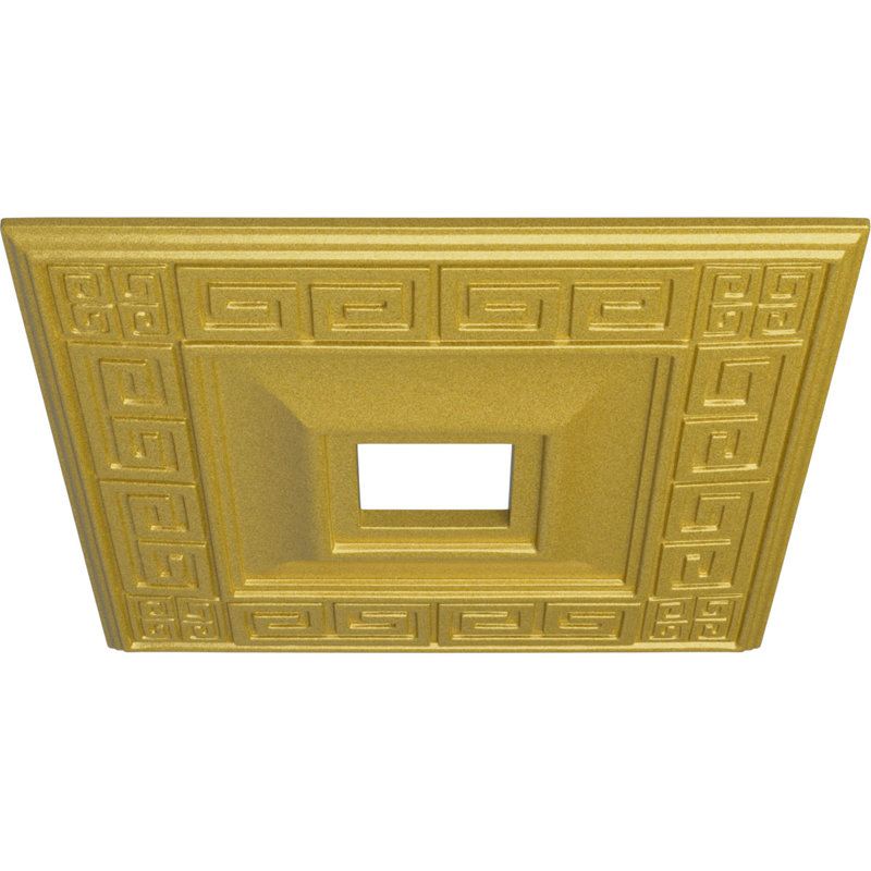 Médaillon de plafond H 18 po x l 18 po x P 3,5 po Eris, Doré intense