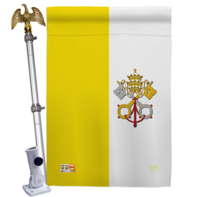 Double Sided 40'' H x 28'' W Polyester Flag Set