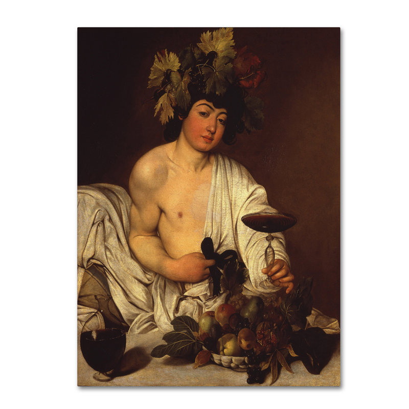 « the adolescent bacchus », reproduction sur toile tendue, H 32 po x l 24 po