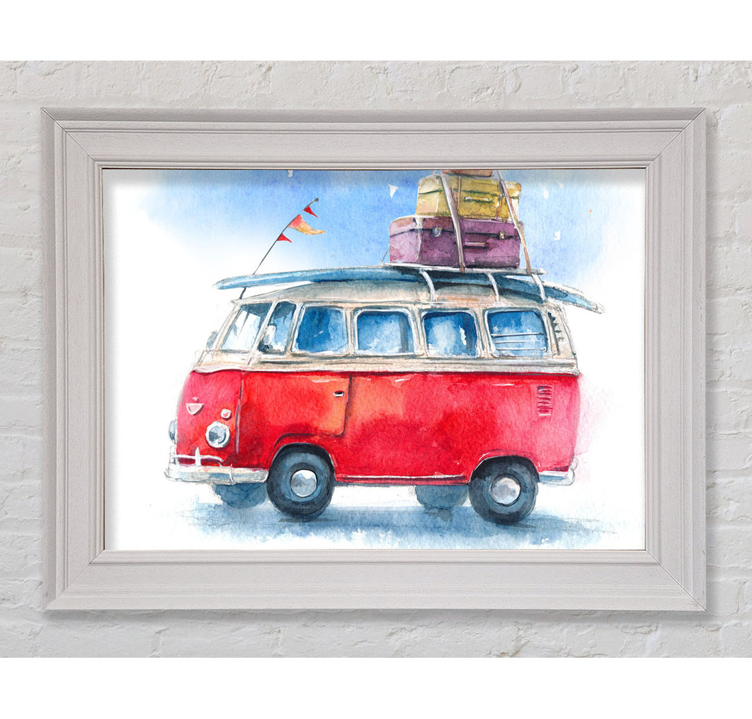 Gerahmtes Leinwandbild Delightful Camper Framed Print