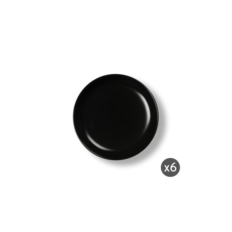 Nordic Piece Ceramic Dinnerware Set - Service for 6, Black