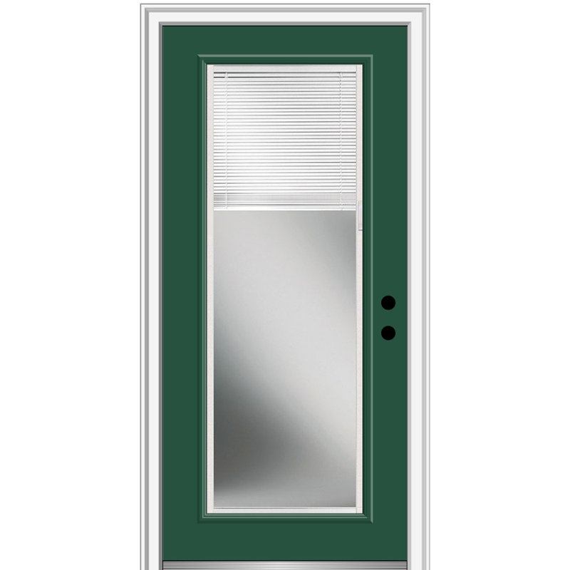 Porte d'entrée pré-montée, S'ouvre à gauche vers l'intérieur, H 81,75 po x l 37,5 po x P 4,56 po, Vert forêt