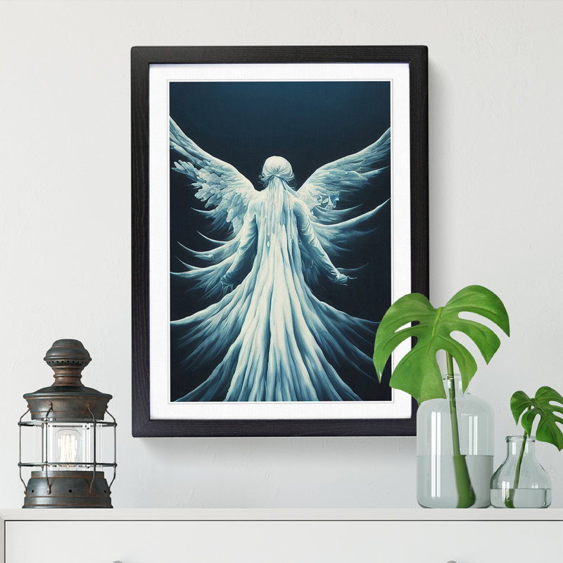 Limuel Dripping Angel - Picture Frame Print, 34cm H x 25cm W x 2cm D, Oak