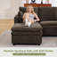  Canapé modulaire modulaire avec méridienne, Coussin double couche profond et confortable-128968743-128968744