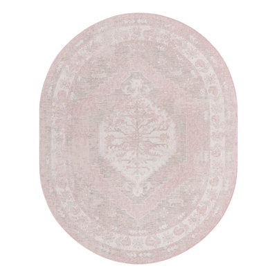 Tapis d'intérieur / extérieur rose Susan