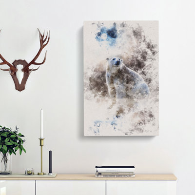Polar Bear - Wrapped Canvas Painting Print