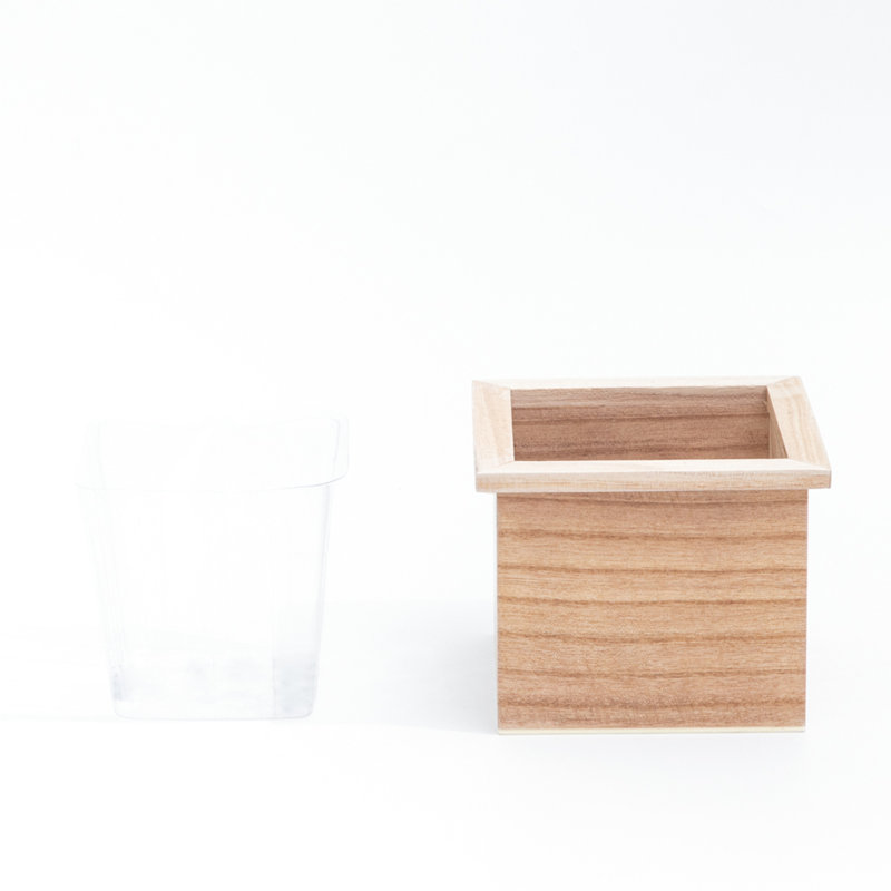 Ensemble de paniers en bois massif