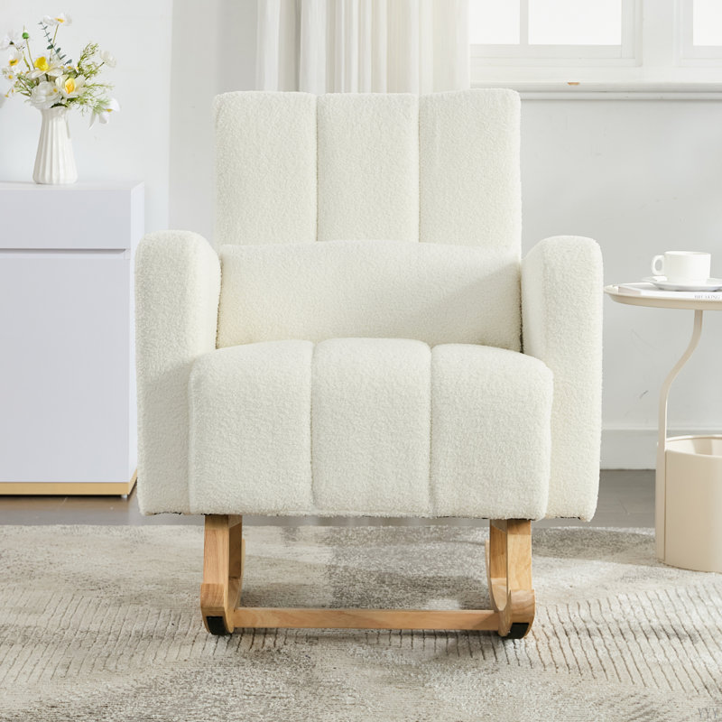 Chaise berçante décorative avec coussin, confort ultime pour votre maison, velours en peluche