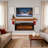 44" Recessed Electric Fireplace With Remote - Realistic Imitation Flame, LED Heater, Wall Mounted Design