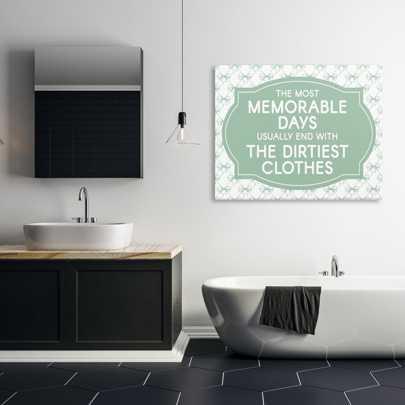 Memorable Days Laundry Phrase Canvas, design by Lettered and Lined, 36" H x 48" W