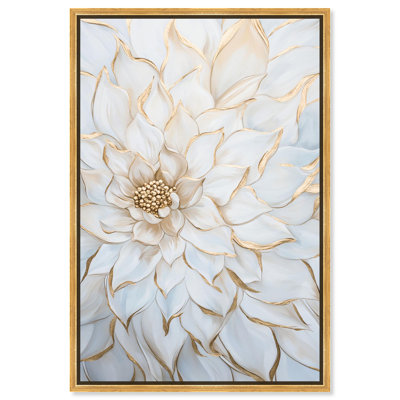 Art Remedy Elegant Flower Art Canvas, Lustre Within the Bloom IV