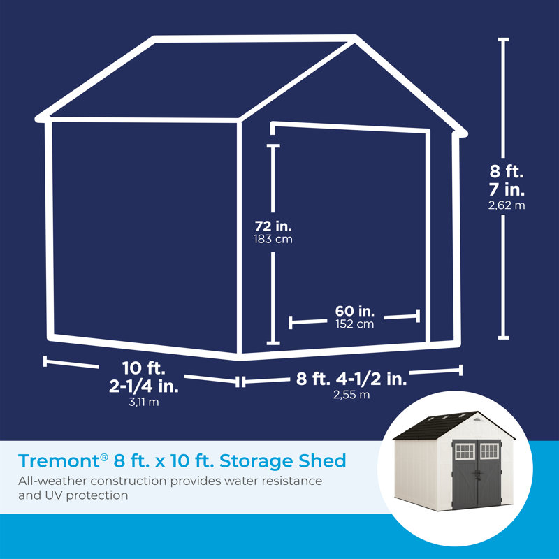 Suncast Tremont 8 ft. x 10 ft. Storage Shed