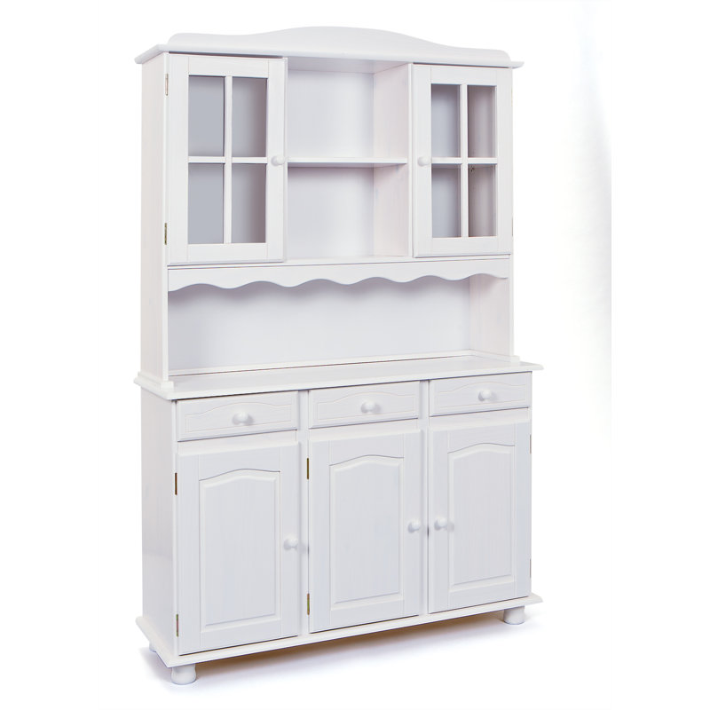 Display Cabinet Valencia - Solid Wood, White