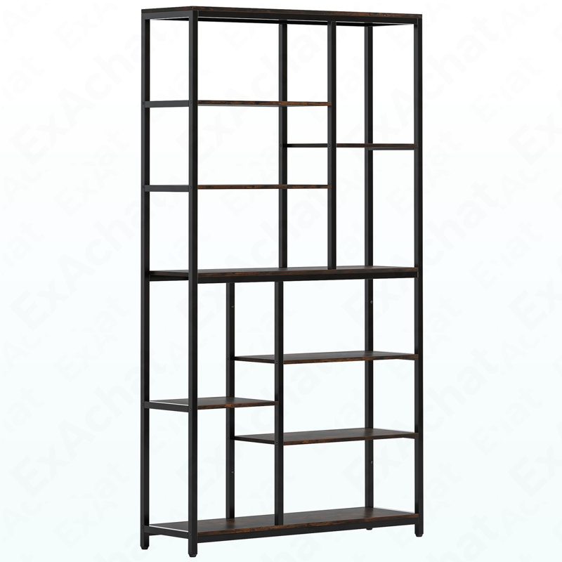 Bibliothèque 79 po, étagère à tablettes à 8 niveaux
